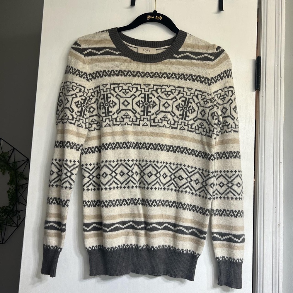 Loft cute patterned sweater for fall!